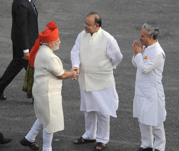 Narendra Modi unfurling the Tricolour flag at the ramparts of Red Fort