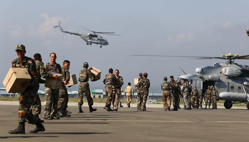 ARMY AND  INDIAN AIR FORCE(IAF) TEAMS IN ACTION DURING RELIEF