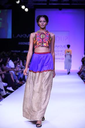 Geeta Basra walks for  Sougat Paul at Lakme Fashion Week