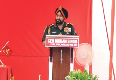 Bikram Singh addresses Infantry School