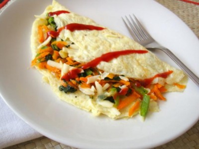 Cheese Vegetable Omelette
