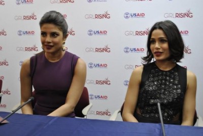 Priyanka, Freida support and promote Girl Rising