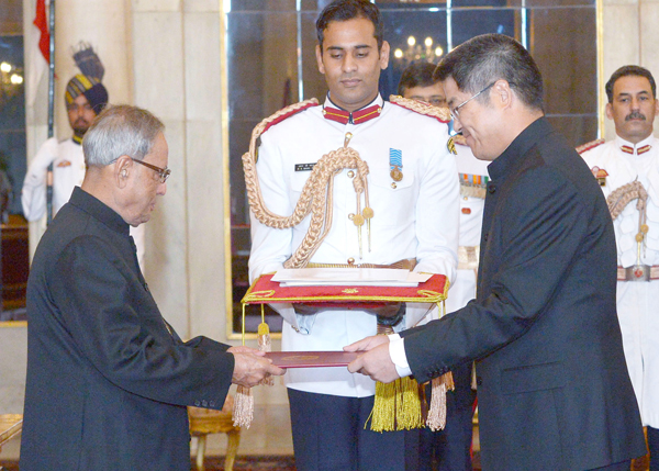 Pranab Mukherjee, at Rashtrapati Bhavan