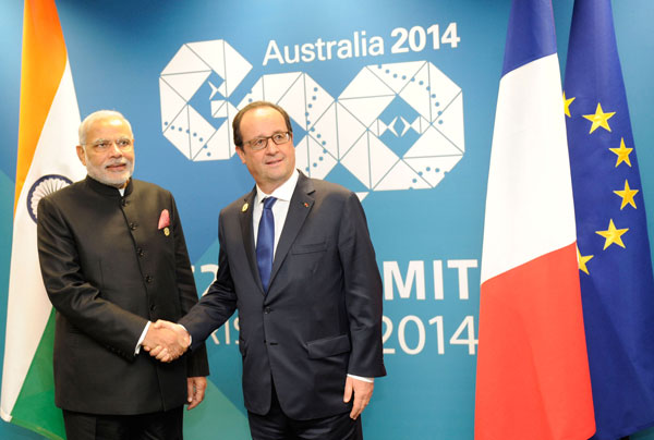 Modi with the other BRICS leaders ahead of G-20 Summit, in Brisbane