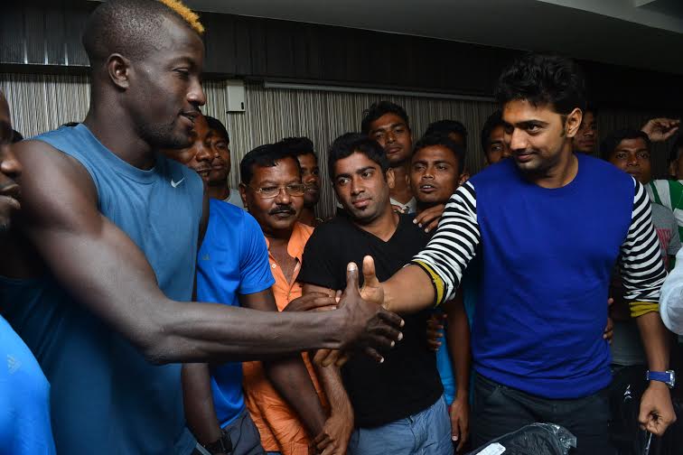 Dev visits Tollygunge Agarami football team