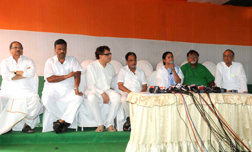 Mamata addresses media 