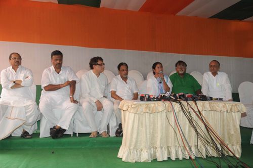 Mamata addresses media 