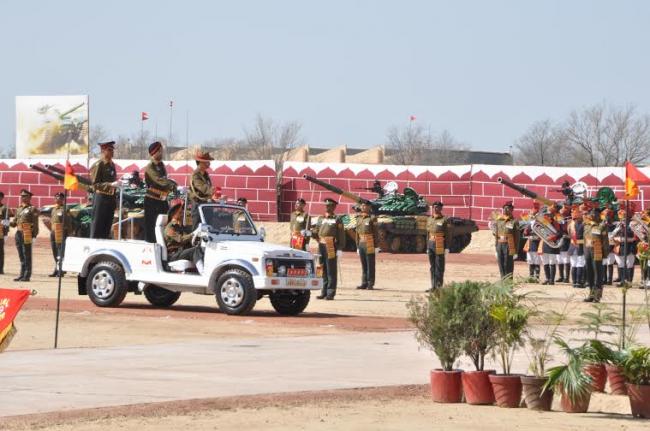 COAS presents 'Standards' to 44 Armoured  Regiment