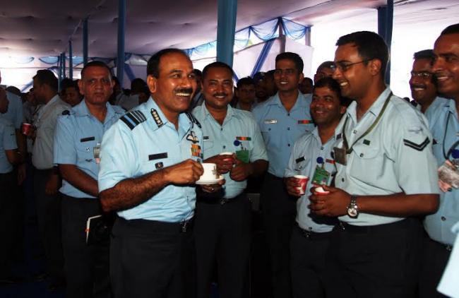 Arup Raha interacts with  Air Warriors 