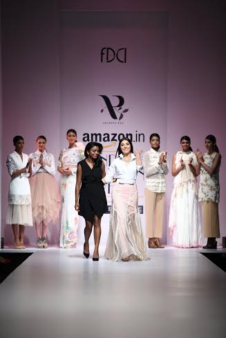 Pernia Qureshi walks ramp for Archana Rao at Amazon Fashion Week