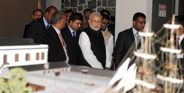 Modi addressing the National Assembly of Mauritius