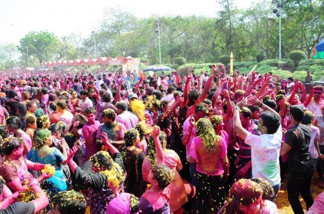 Kolkata's PC Chandra Gardens celebrates Holi
