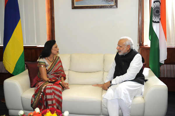 Modi addressing the National Assembly of Mauritius