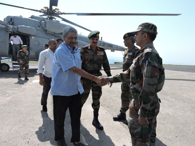 Defence Minister visits  Rajouri area
