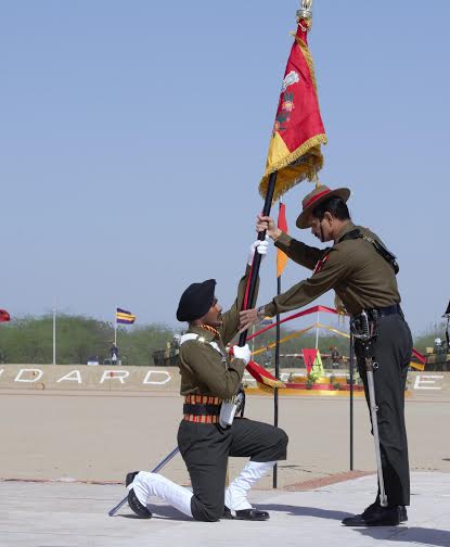 COAS presents 'Standards' to 44 Armoured  Regiment