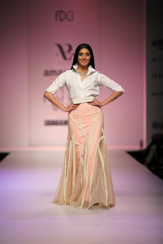 Pernia Qureshi walks ramp for Archana Rao at Amazon Fashion Week