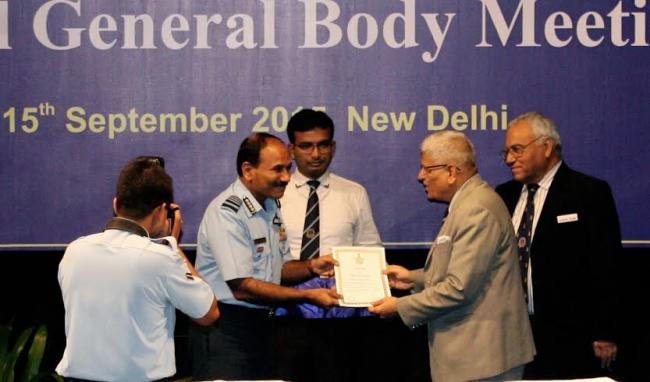 Air Chief Marshal Arup Raha addresses Air veterans during Air Force Association annual day