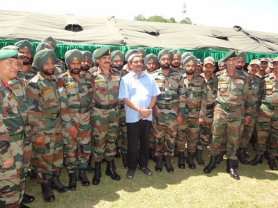 Defence Minister visits  Rajouri area