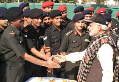 PM Modi celebrates Diwali with troops