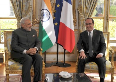 Modi meets French President Francois Hollande