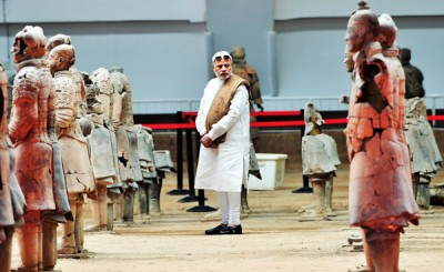 Modi begins his China trip by visiting landmark places