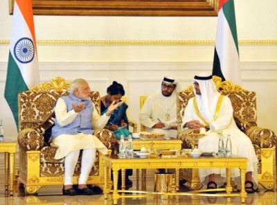 PM Modi reaches UAE, meets leaders