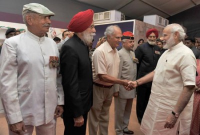 Narendra Modi visits commemorative exhibition on 1965 war Shauryanjali