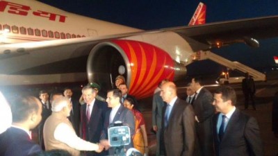 Indian PM Narendra Modi arrives in Tajikistan 