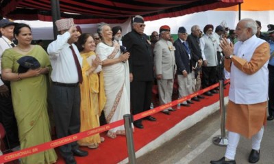 PM Narendra Modi pays homage at Amar Jawan Jyoti on the Golden Jubilee to commemorate the victory and sacrifice of Indian soldiers in the 1965 war
