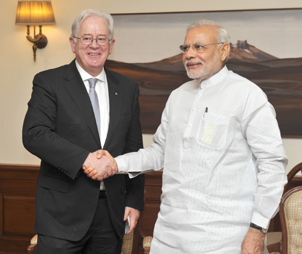 Former Australian PM meets Narendra Modi 
