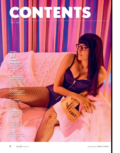 Neha  Dhupia sizzles Maxim cover