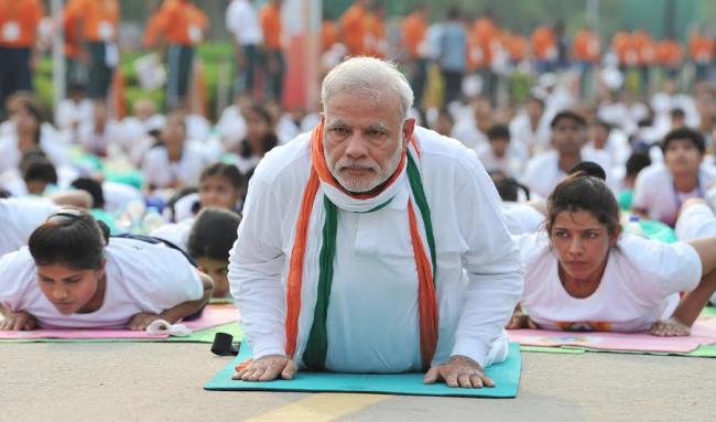 PM Modi, ministers observe World Yoga Day 