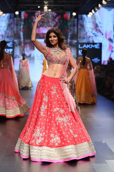 LFW: Shilpa Shetty walks for designer Anushree Reddy