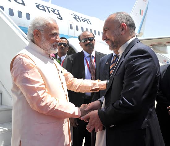 Narendra Modi emplanes for Herat