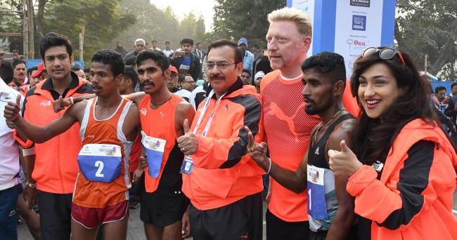 Boris Becker, Sourav Ganguly flag off Tata Steel Kolkata 25K run