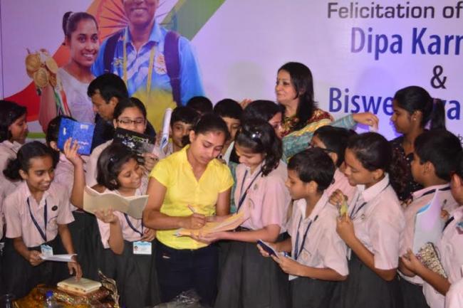 BCCI felicitates Olympian Deepa Karmaker