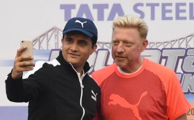 Boris Becker, Sourav Ganguly flag off Tata Steel Kolkata 25K run
