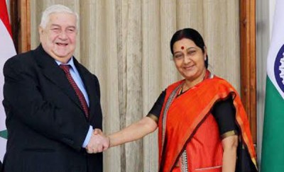 Sushma Swaraj meets Syrian Deputy Prime Minister