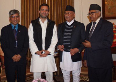 Rahul Gandhi meets KP Oli