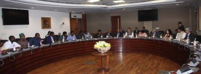 Sushma Swaraj meets  African diplomatic and student community