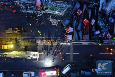 Heavy snow in China results in 56-vehicle pile up, 17 dead 