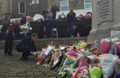 British Prime Minister David Cameron pays tribute to  Jo Cox 