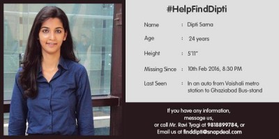 Snapdeal's missing employee Dipti Sarna found
