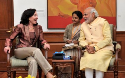 Global CEO of Oracle Safra Catz  meets PM Modi