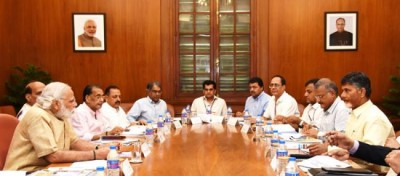 PM Modi reviews drought situation at high level meeting with Andhra CM