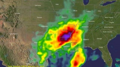 NASA measures U.S. south heavy rainfall from space