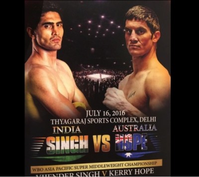 Vijender Singh beats Kerry Hope to clinch  WBO Asia Pacific Super Middleweight title