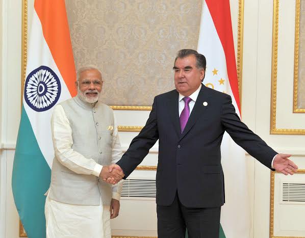 Narendra Modi in a group photograph