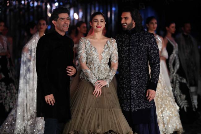 Alia Bhatt, Ranveer Singh walk down ramp for Manish Malhotra