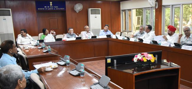 Minister of State for Labour and Employment Santosh Kumar Gangwar chairs meeting in Delhi